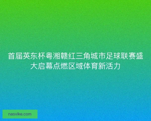 首届英东杯粤湘赣红三角城市足球联赛盛大启幕点燃区域体育新活力
